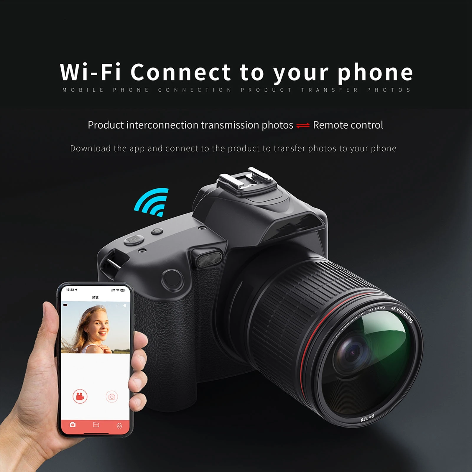 Digital Camera IR Night Vision HD Vlogging Digital Camera 3 Inch IPS Color Display WiFi 16X Digital Zoom for Photography