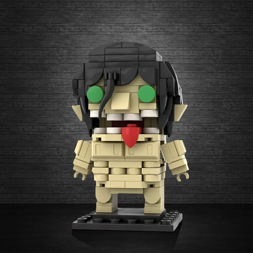 

Конструктор MOC Eren Yeager Brickheadz, аниме Атака Титанов Scout Regiment, фигурка, сделай сам, Детская модель, игрушки для взрослых, подарок