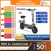 F2 EScooters 500W Peak power 36V7.8Ah Battery Daily Riding Electric Scooters Adults 10-inch Tire Removable Seat Scooter Electric