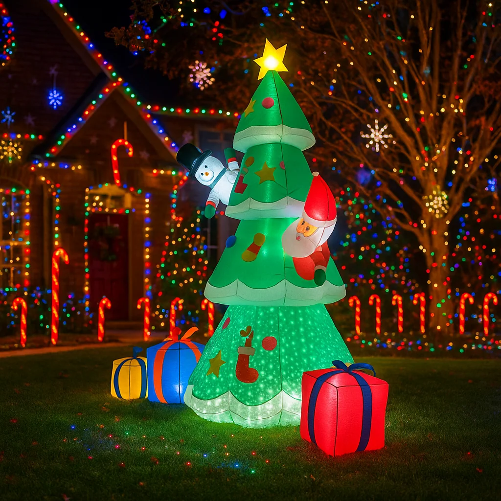 2.1M/6.8FT Christmas Tree Snow - Christmas Lights Outdoor recension och pris