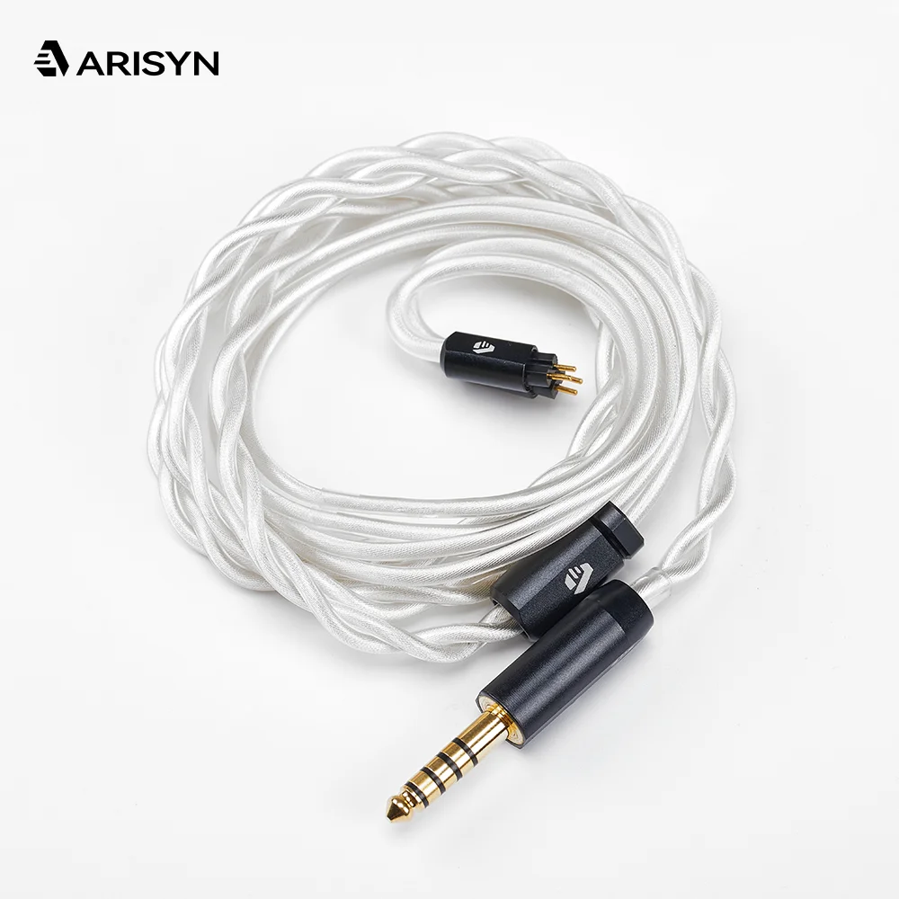 جديد ARISYN LIU SHUI داخل الأذن سماعة ترقية كابل عالية النقاء النحاس مطلي الفضة سماعة رأس سلكية مع 3.5 مللي متر 4.4 مللي متر سماعة التوصيل