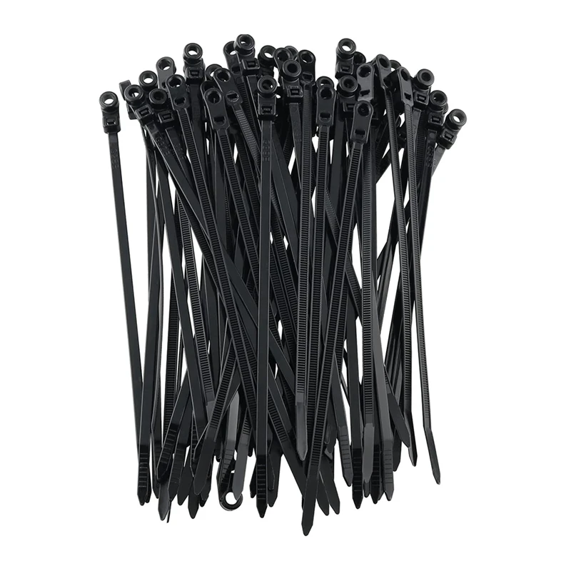 

300Pcs Screw Hole Cable Ties Reusable Fixed Nylon Cable Ties Self-Locking Cord Tie Straps Fastening Loop Easy Install