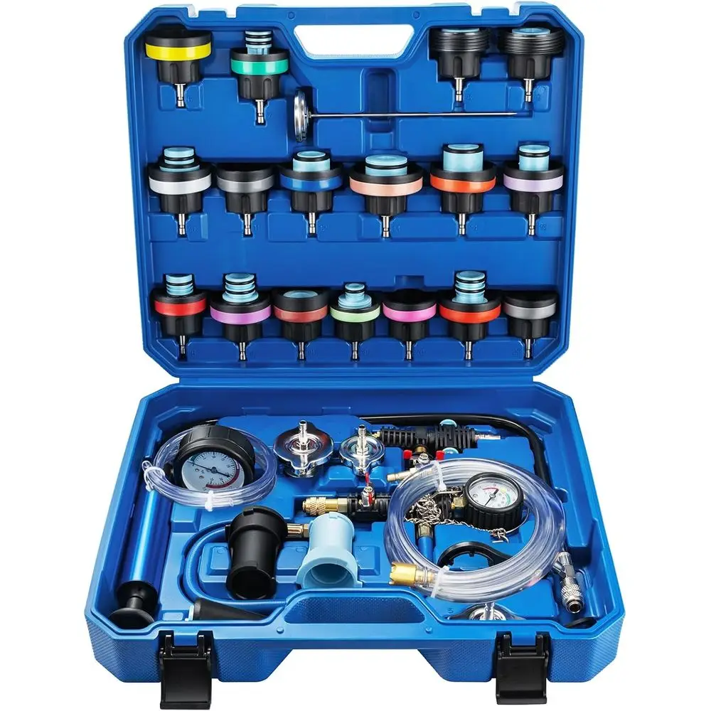 

Coolant Pressure Tester & Vacuum Reill Kit, Radiator Pump Pressure Tester Kit, Automotive Cooling System Water Tank Leak Detecti