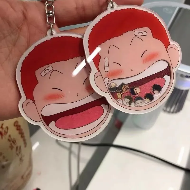 

New Slam Dunk Creative Anime Peripheral Kawaii Sakuragi Hanamichi Shaker Double-sided Keychain Backpack Pendant Kids Xmas Gift
