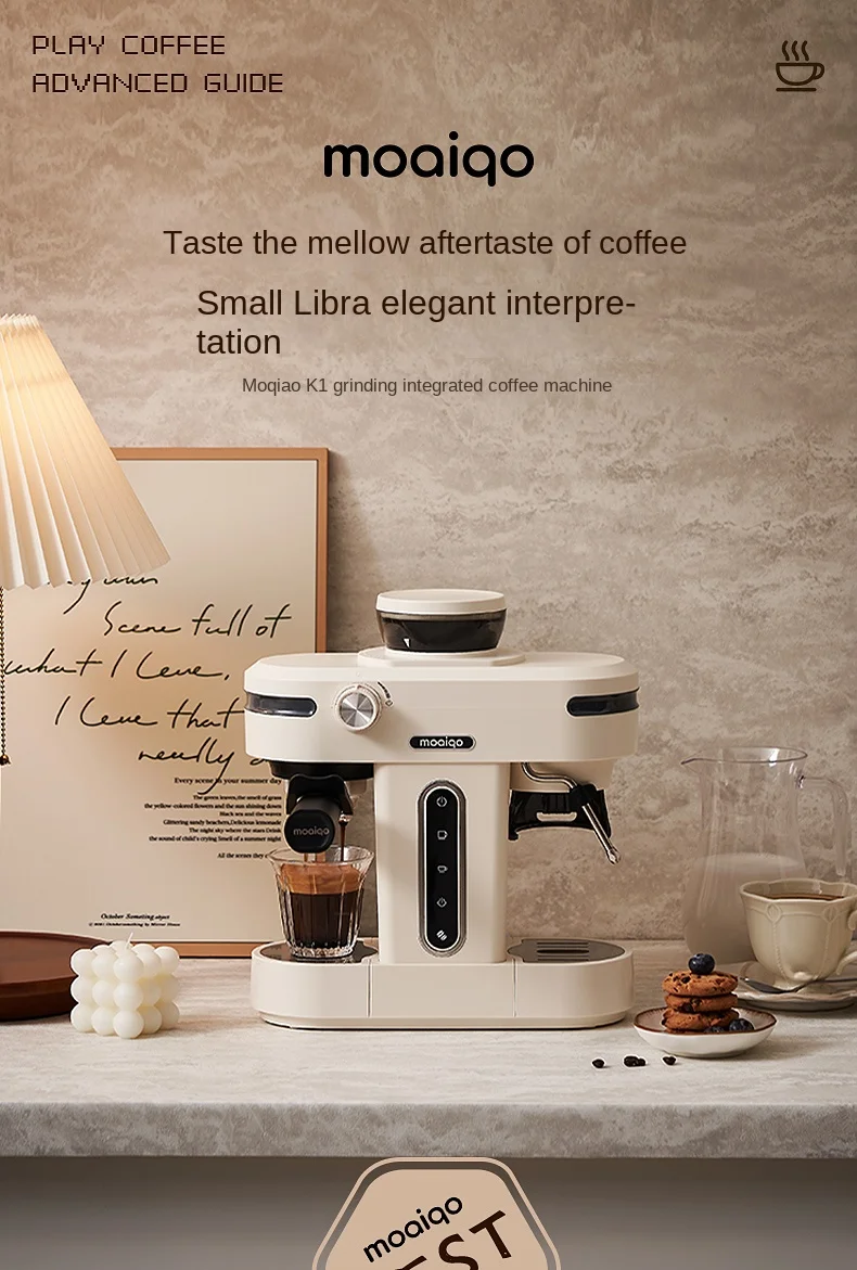 Small Libra Semi-automatic Italian coffee machine Small concentrated milk foam American household grinding machine