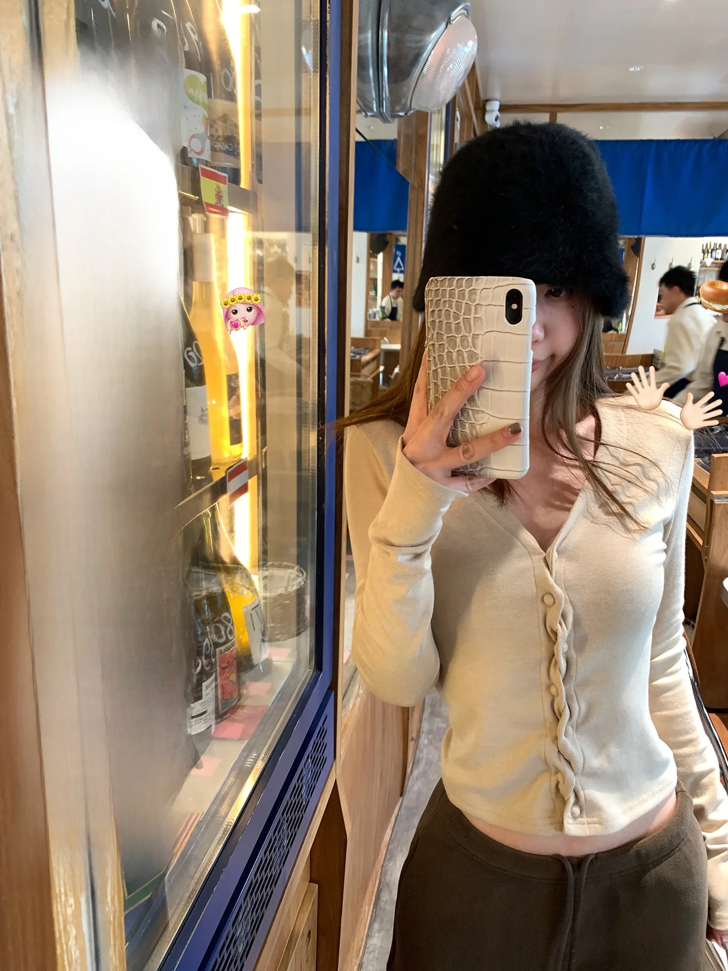 

Slimming Effect V-Ne Long Sve Fce Fini Base Layer T-irt Women's Faion Girl Sle Cross Button Design Top