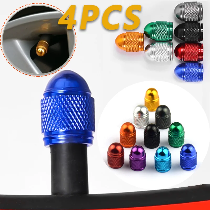 

Aluminum Alloy Dust-proof and Rust-proof Personality Universal Valve Core Caps For Cars SUV and Motorcycles Bike Accessories