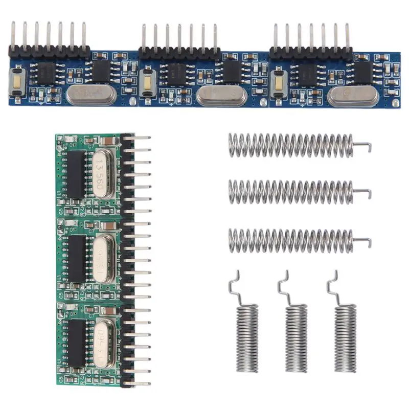 Wireless RX480E-4WQB 433Mhz RF Module Transmitter And Receiver 3 Sets 4 Channel Output Link Kit For Remote Control