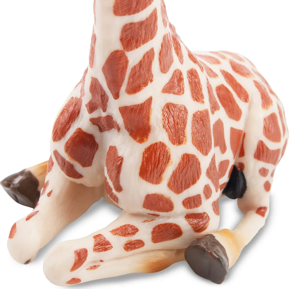 Toymany-Mini figurines de girafe assise quelque part pour enfants, jouets modèles animaux, poupées d'action, cadeau pour enfants, décoration de gâteau, figurine d'Auckland