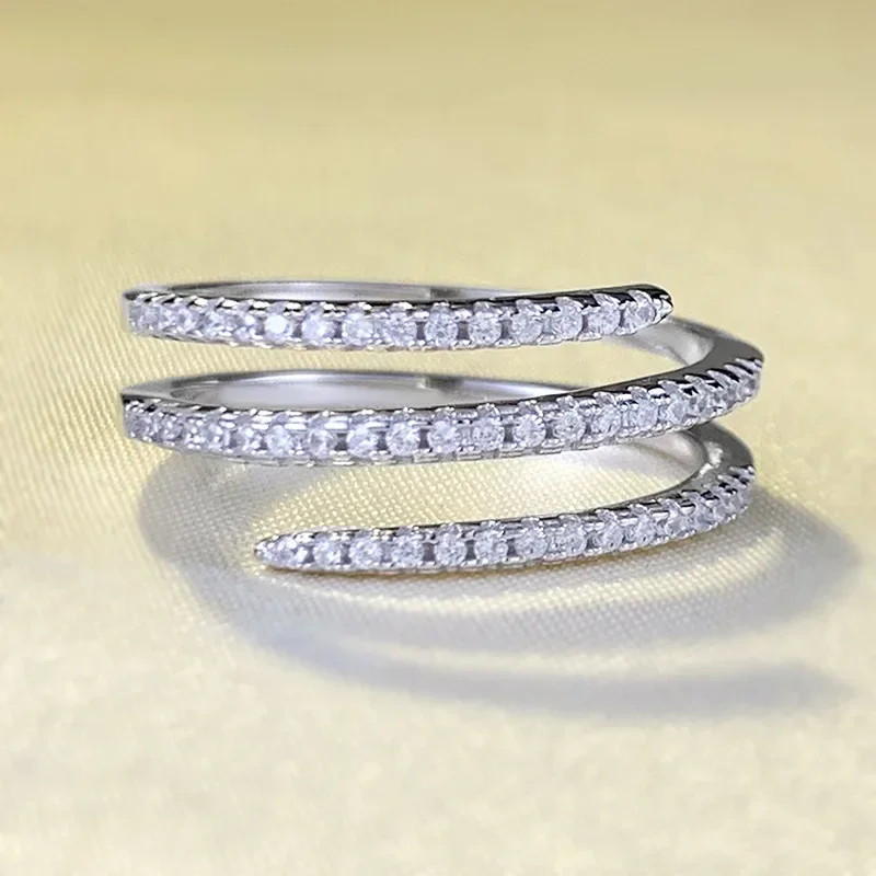 

2025 2025 New S925 Silver Lace Skirt Ring for Women, Fresh and Popular European and American Instagram Style Design Zircon Ring