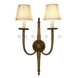 Retro American LED Wall Lamp E14 6W LED Bulb Brass Metal Wall Lighting Fashion Bedroom Lights Living Room Art Decoration Light