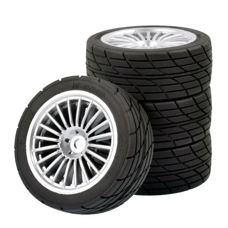 

4pcs OD 68mm Rubber Tire Wheel 12mm Hex for Tamiya TT02 XV02 PTG-2 1/10 RC Racing Car Upgrade Parts