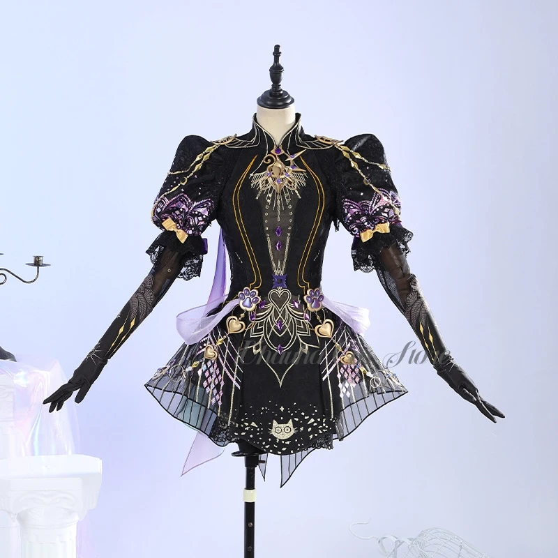 Игра Naraka Bladepoint Feria Shen, карнавальный костюм, черно-белое платье принцессы Лолиты, аниме, женские платья для ролевых игр на Хэллоуин