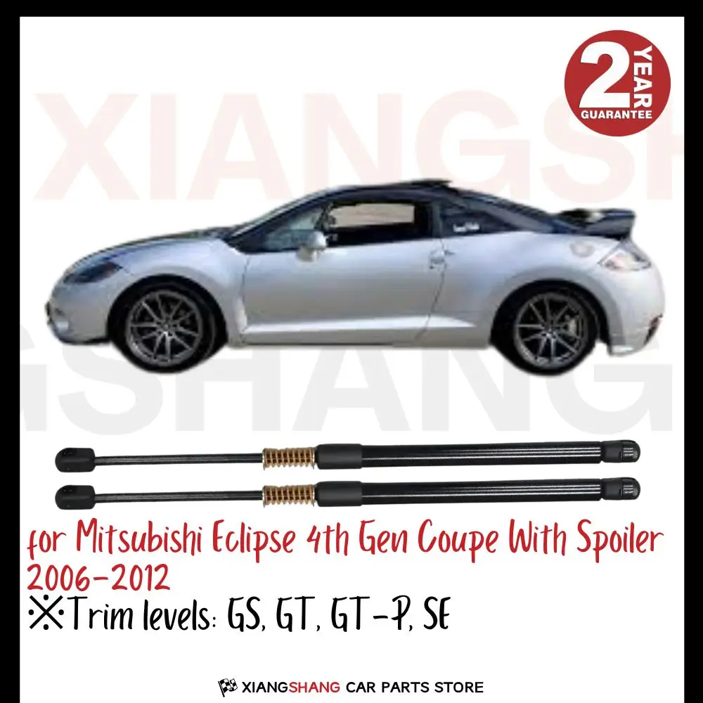 

2pcs Rear Damper for Mitsubishi Eclipse 4th Gen Coupe With Spoiler 2006-2012 WITH SPRING Trunk Boot Gas Charged Gas Struts