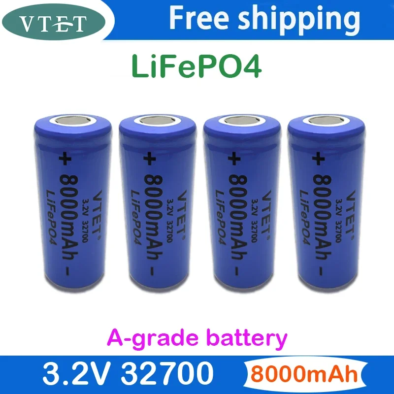 New Original Brand 32700 8000mAh 3.2V Lifepo4 Rechargeable Battery 8.0Ah 50A Professional Lithium Iron Phosphate Power Battery