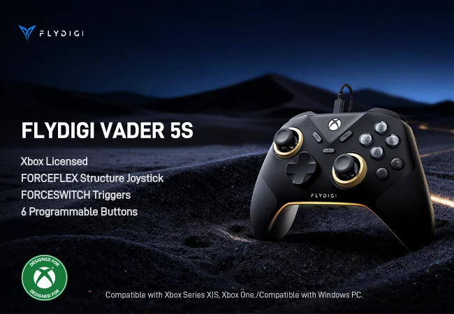 FLYDIGI VADER 5S Kabelgebundener Controller FORCEFLEX Einstellbare Spannungs-Joysticks, Hall-Effekt-Trigger für XBOX Series X | S, XBOX One, PC – Detail 1