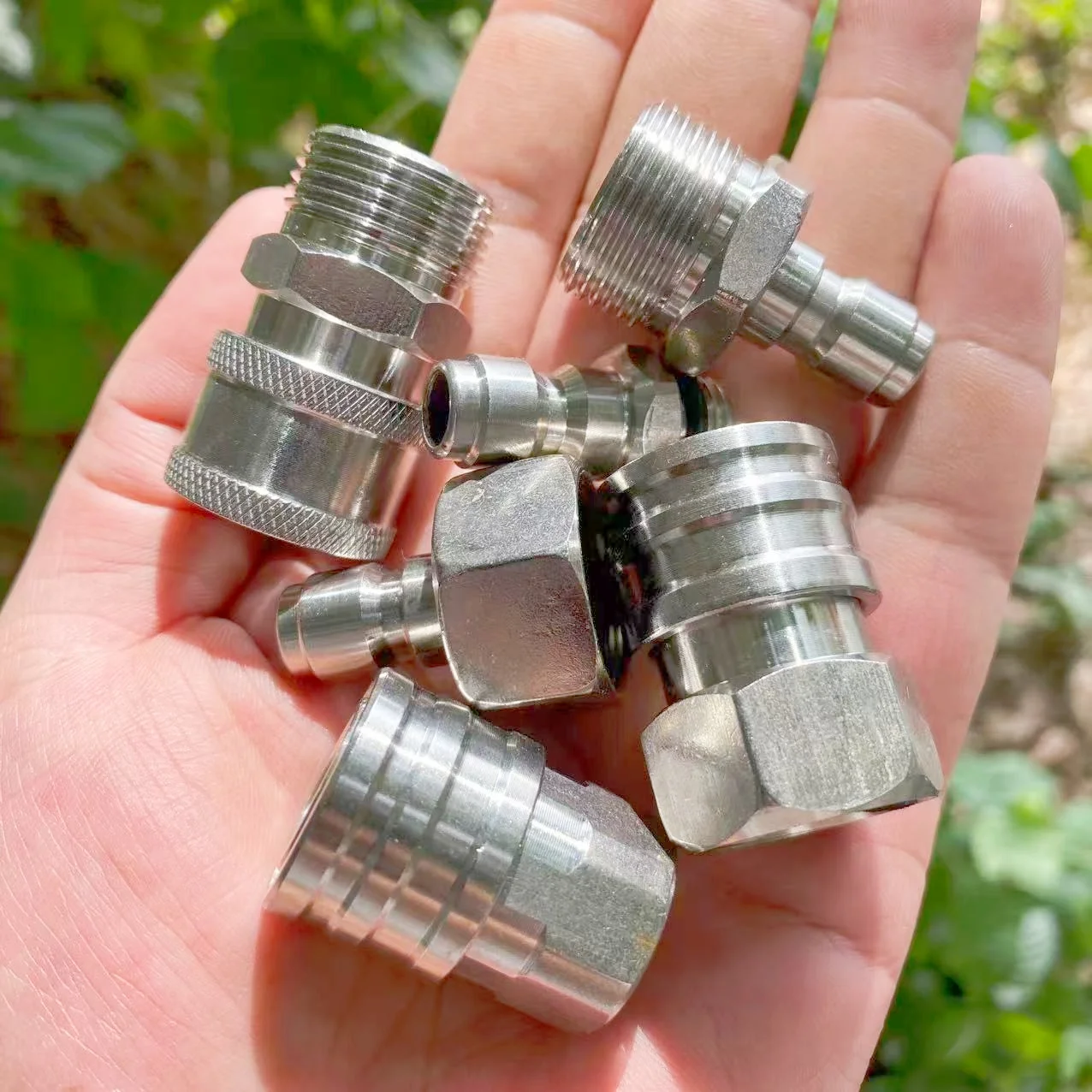 Hochdruckreiniger 1/4" Schnellkupplung & Anschluss aus Edelstahl mit G1/4 M14 M22 Gewinde Weiblich/Männlich – Detail 3