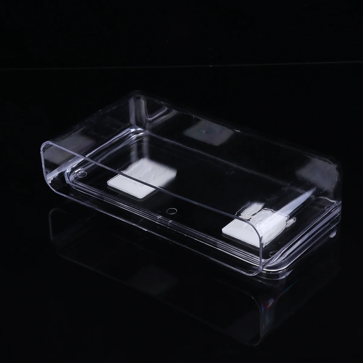 صندوق تخزين للتحكم عن بعد، منظم كبير من البلاستيك الشفاف بأربع أوراق البرسيم لمكتب المنزل والمكتب والقرطاسية والمكياج #3