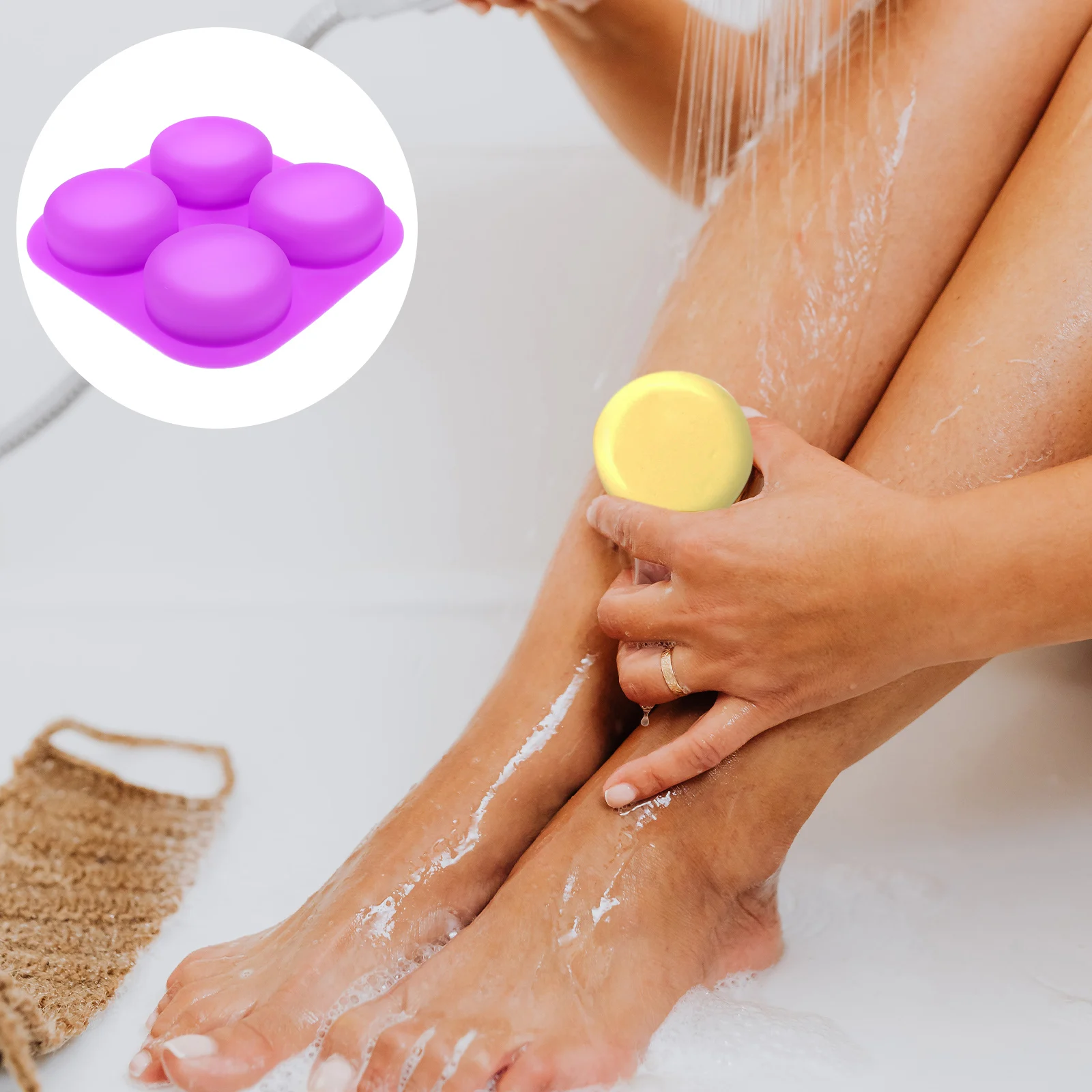 

2pcs Silicone Round Handmade Safe Skin Vibrant Practical Silicone Molds For Soap Making Mold Craft Tools Soap Making Mold