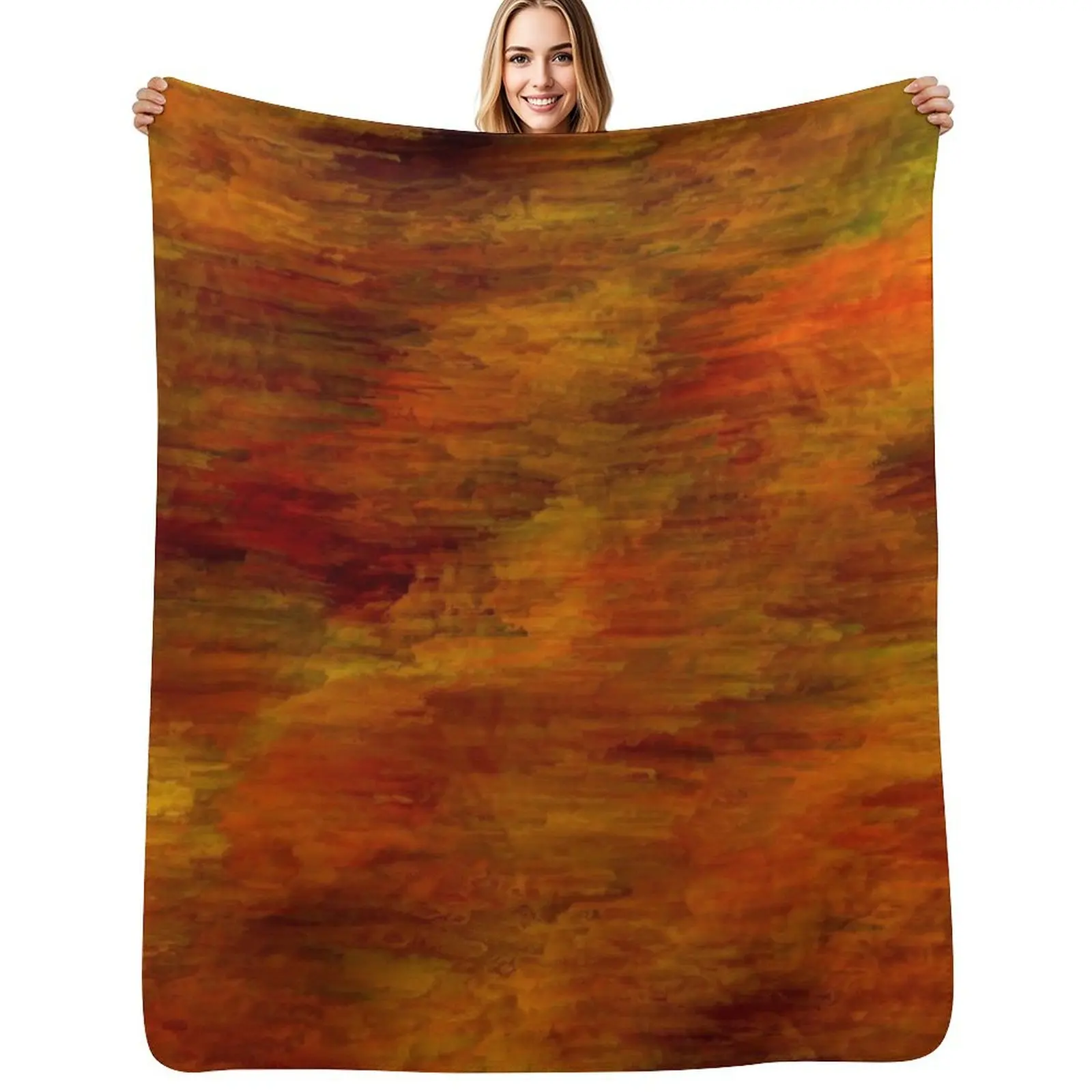 

Autumn abstract texture Throw Blanket Decorative Sofas Large Sleeping Bag Polar Blankets