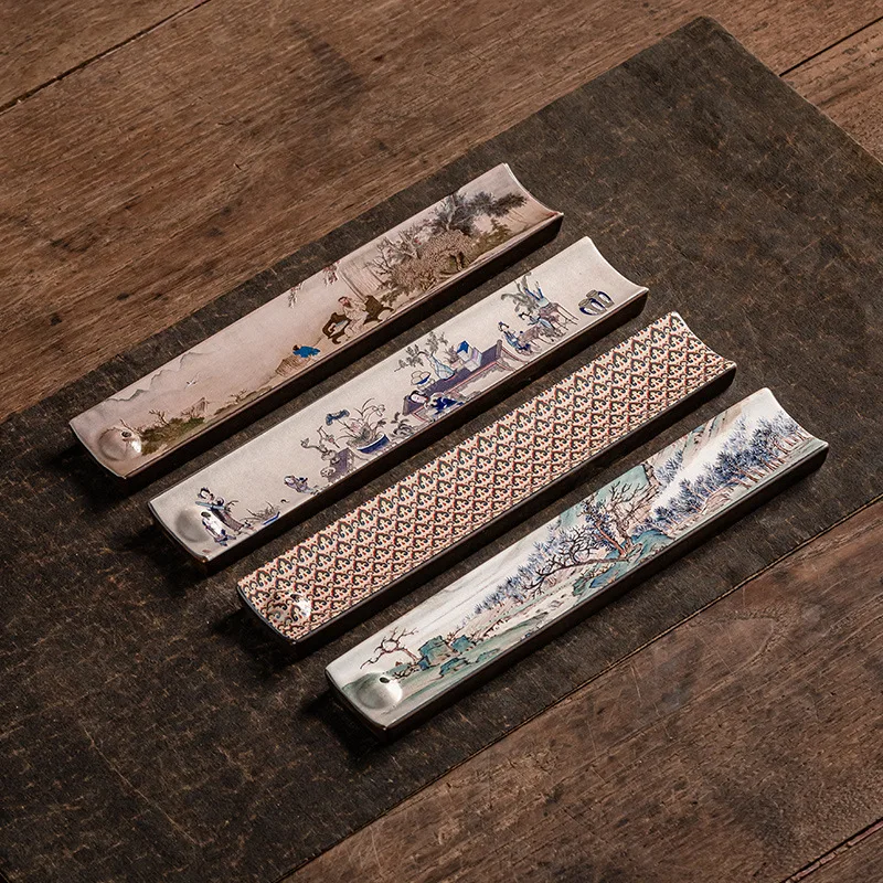 Zen Ceramic Incense Insert Enamel Handmade Thread Incense Burner  Home/study/office/tea Room/Yoga Room Aromatherapy Supplies