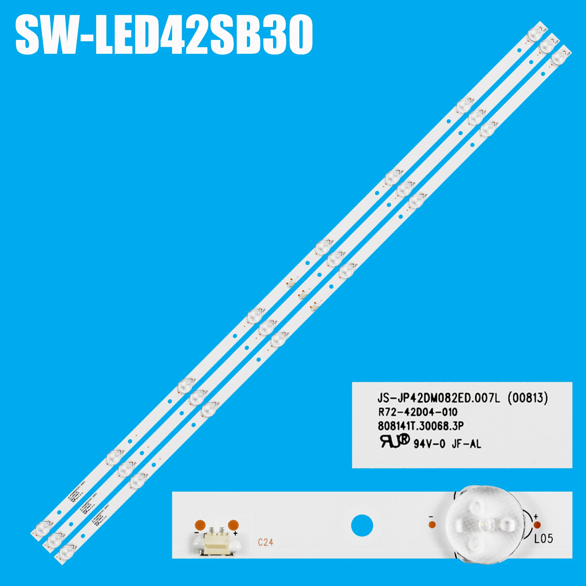 

10 kit LED strips for STARWIND SW-LED42SB300 SW-LED42BB200 Fusion FLTV-43A210 JS-JP42DM082ED.007L(00813) R72-42D04-010