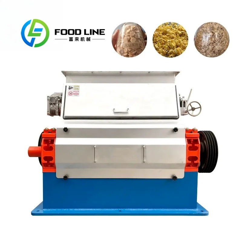 Steam Corn Flaking Production Line With Conveyor System Matching Steam Corn Flaking Machine For Continuous Working