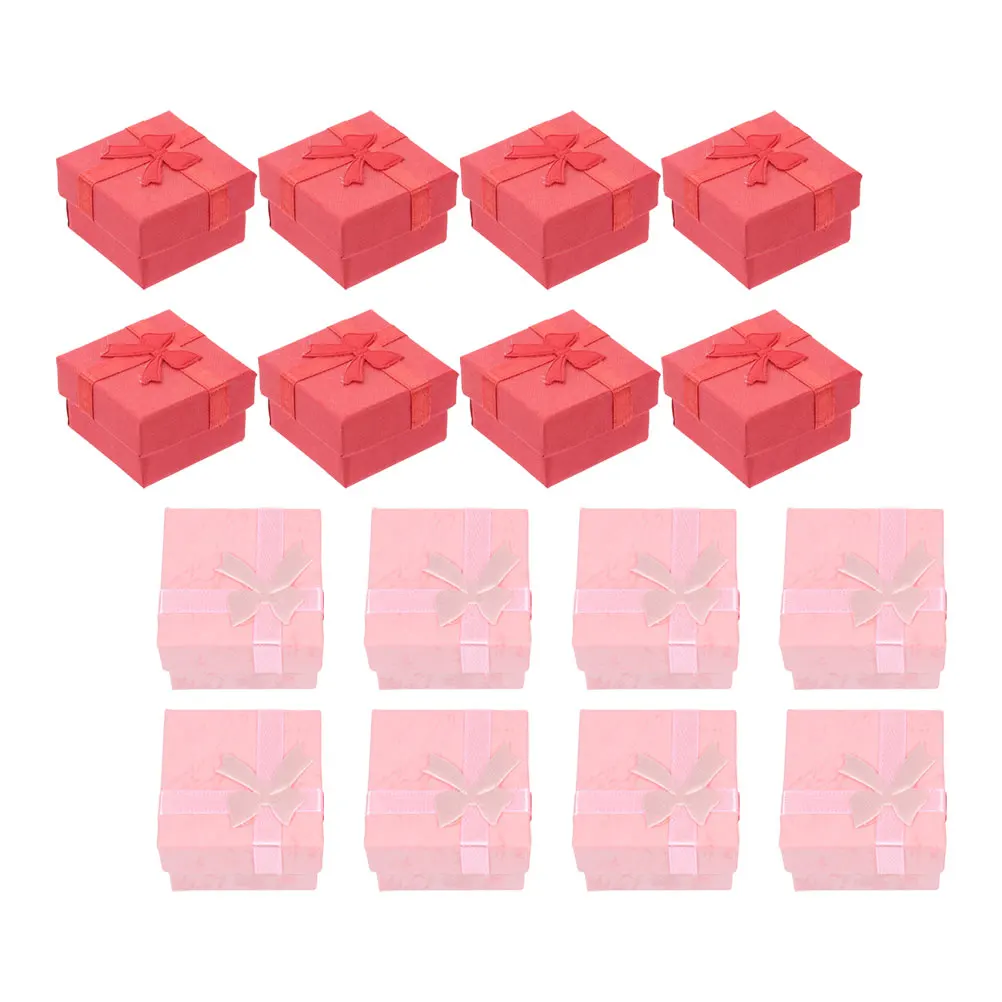 

24pcs Jewelry Boxes for Rings Earrings Necklaces Travel Small Paper Storage Container Package Accessory Gifts