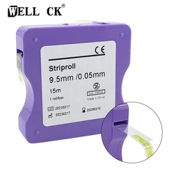 WELLCK 15m strisce dentali bande a matrice di resina fotopolimerizzabili foglio per stampaggio in resina trasparente larghezza 9.5mm odontoiatria