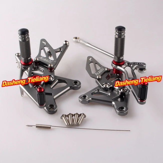 

1 Pair Motorcycle Adjustable Rearset Rear Set Footpegs Foot Rests Pegs Kit For Kawasaki Ninja ZX6R ZX636 2005 2006