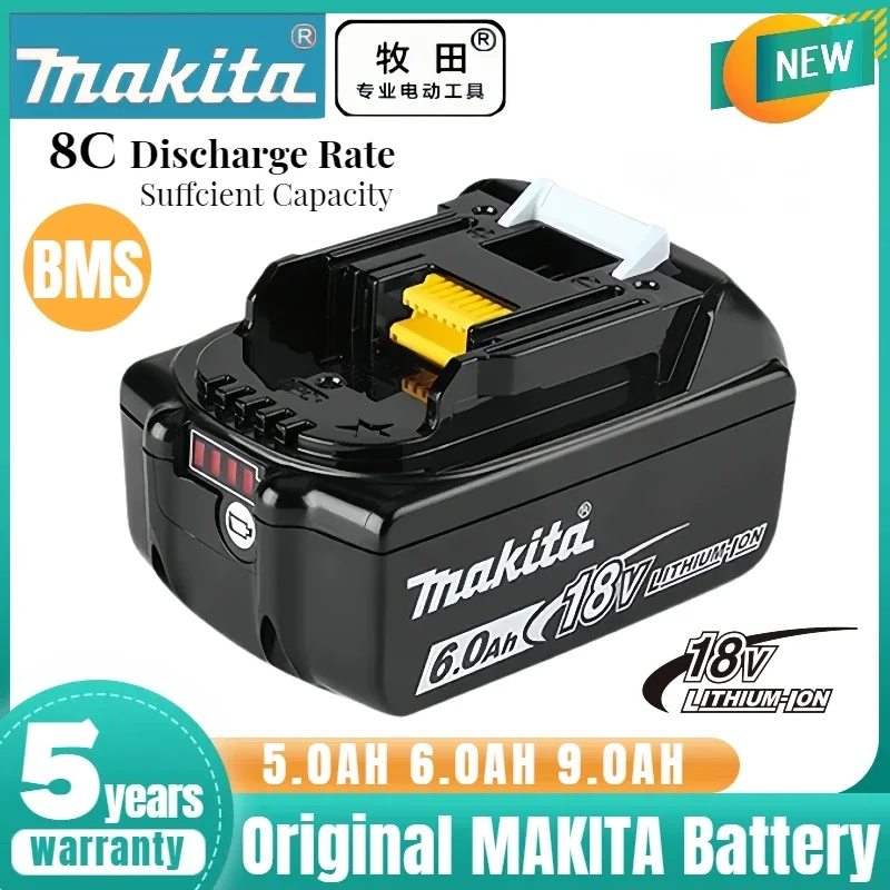 NEW Original Makita 18V 5Ah/6Ah9Ah Rechargeable power tool Battery for Makita 18V Power tool DDF487 DGA404 DTW700 DTD173 DHP488