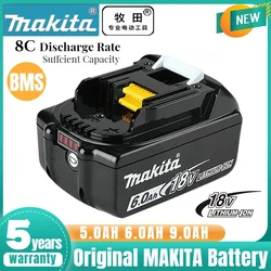 NEW Original Makita 18V 5Ah/6Ah9Ah Rechargeable power tool Battery for Makita 18V Power tool DDF487 DGA404 DTW700 DTD173 DHP488