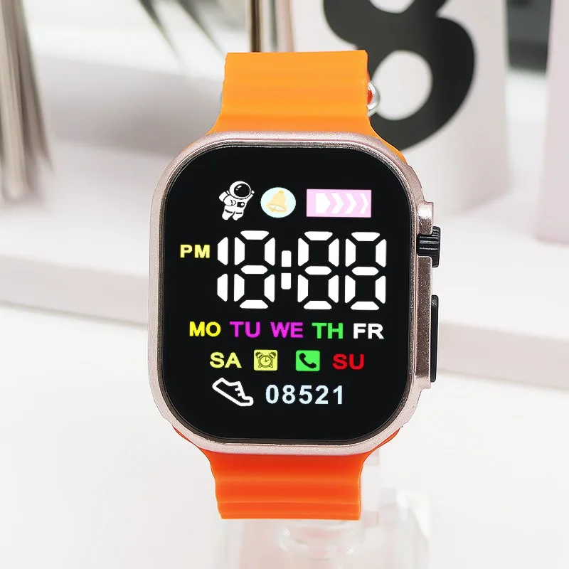 Luminous Children's Electronic Wristwatch LED Display Digital Kids Watches Sport Boys Girls Students Clock Watches Gifts Relojes