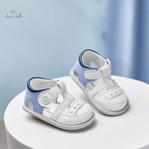 Dave Bella 신생아용 미끄럼 방지 아기 샌들, 신생아 소년 소녀 첫 워커, 여름 유아 샌들, DB2240268, 신제품