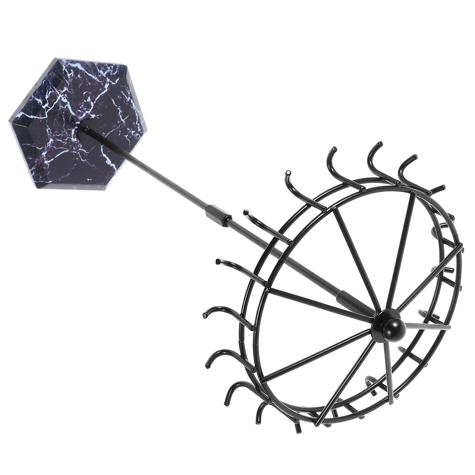 

Jewelry Organizer Stand Rust Resistant Metal Hanging Storage Rack Stable Base Earring Bracelet Display Stand Household