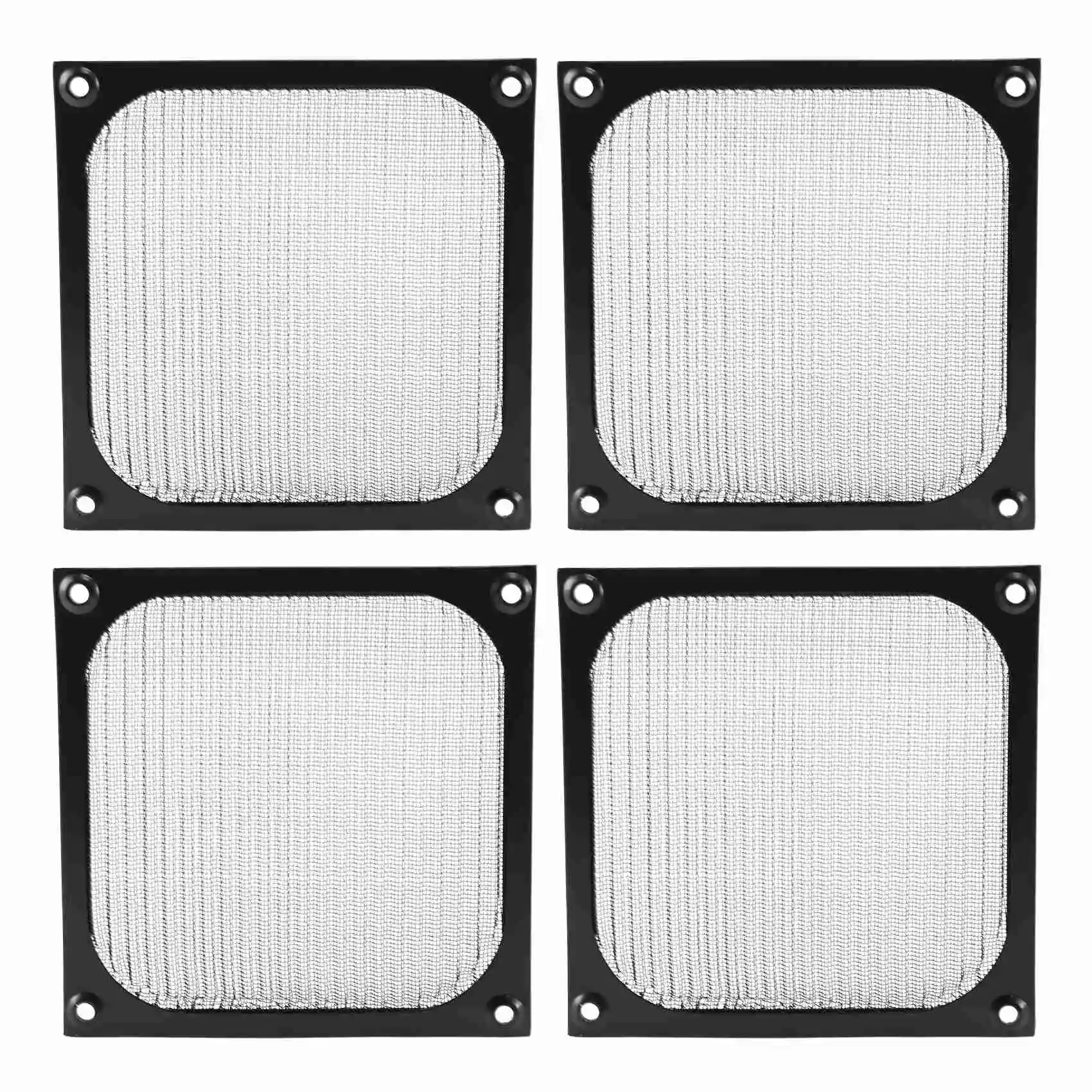 Hot 4Pack 120mm Computer Fan Filter Grills Stainless Steel Wire Mesh,Aluminum Alloy Ventilation Mesh Dust Filter Grill,Black