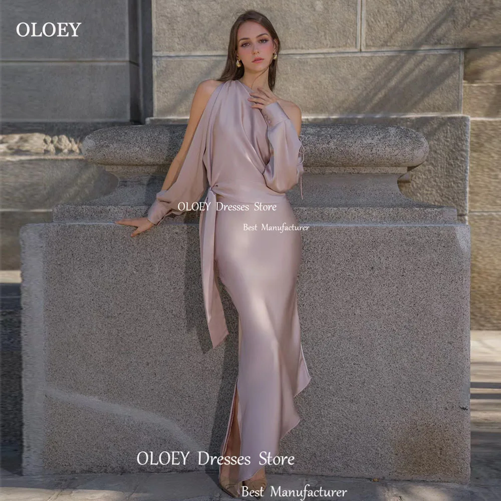 OLOEY-Robe de soirée sexy en satin, forme sirène, trompent, longueur à rincer