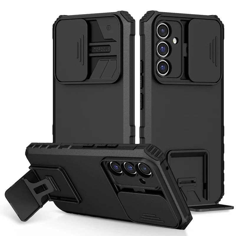 For Samsung Galaxy A54 5G Case Stand Holder Shockproof Armor Phone Cases For Galaxy A54 A 54  Slide Lens Protect Cover