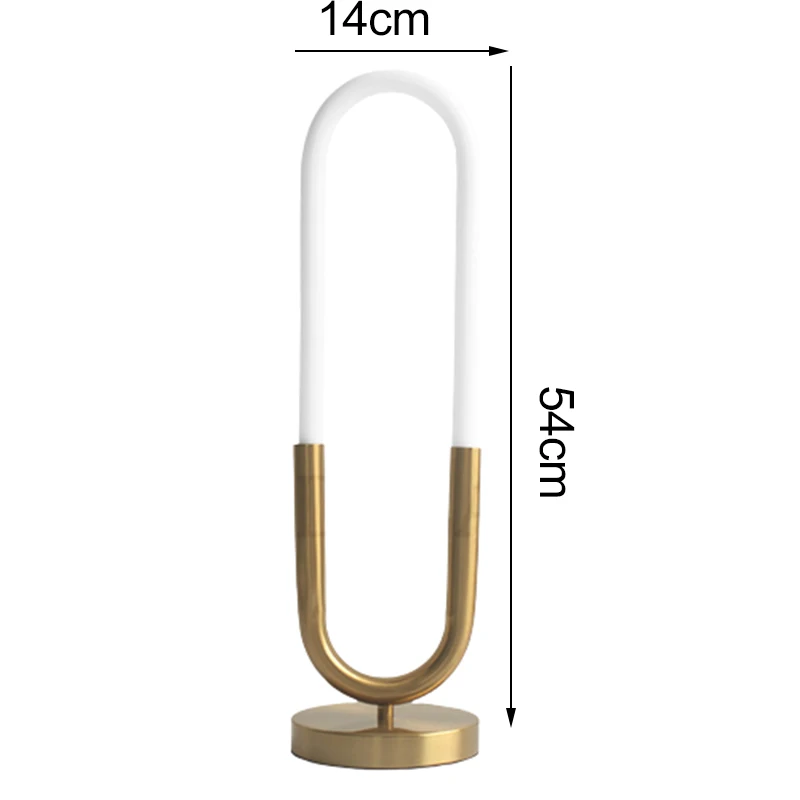 Lampe de Table LED Moderne en Forme de U, Tube en Silicone Blanc, Luminaire Décoratif d'Nik, Idéal pour une Chambre à Coucher, un Hôtel ou un Bureau