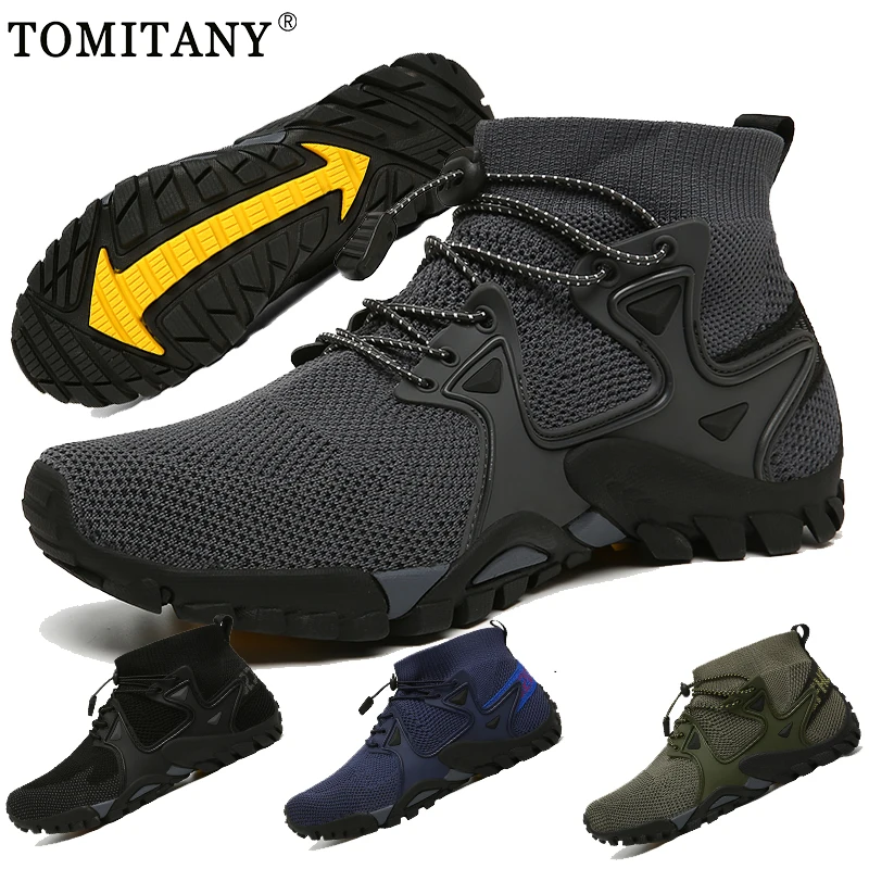 

Summer New Outdoor Men Mesh Hiking Boots Breathable Light Cool Women Hiking Sneakers Fishing Shoes Trekking Walking Boot Size 48
