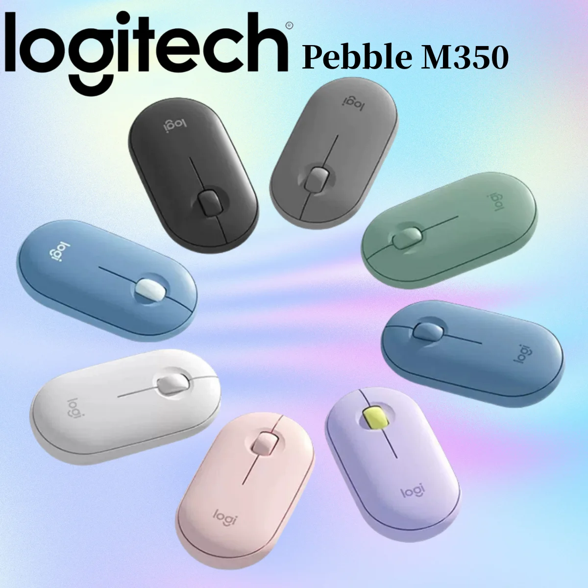 

Logitech Pebble M350 Wireless Mouse with Bluetooth or 2.4 GHz Receiver, Silent, Slim Computer Mouse with Quiet Clicks-Brown