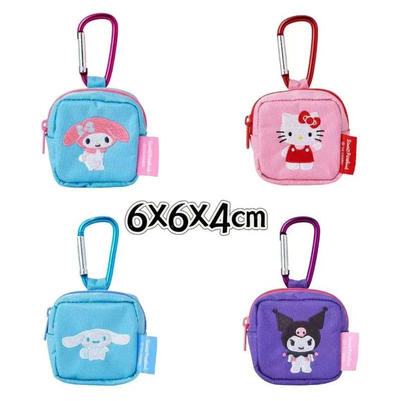 

Kuromi Storage Bag My Melody Cartoon Cute Figure Pendant Embroidered Small Square Bag Candy Sanitary Napkin Storage Multipurpose