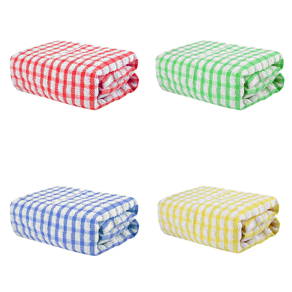

4pcs Absorbent Cleaning Towel Kitchen Dish Wipe Oil Dust Removal Cloth For Glassware Furniture Durable Kitchenware Scrubber