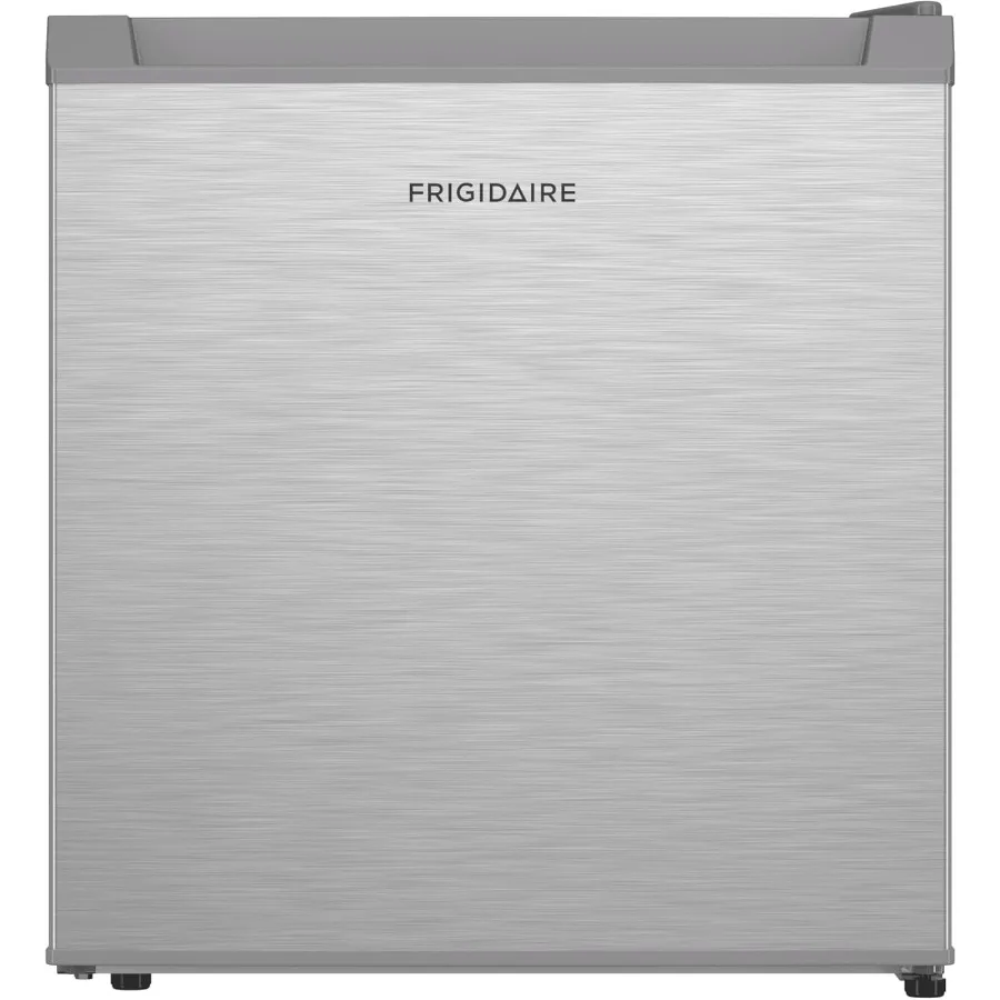 ثلاجة صغيرة بباب واحد EFR180 سعة 1.6 قدم مكعب من الفولاذ المقاوم للصدأ للاستخدام المنزلي أو المكتبي الحديث بتصميم مدمج مع موفر للطاقة