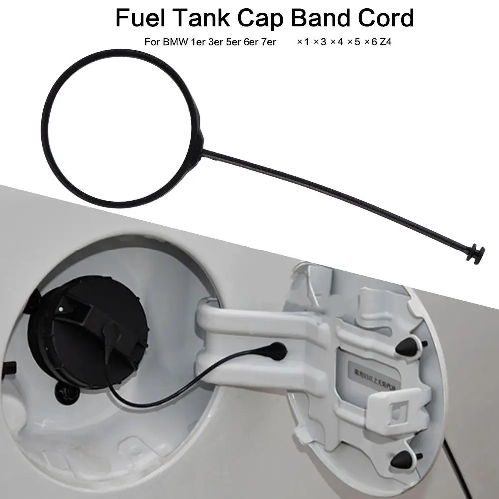 Plastic Fuel Oil Tank Cover Cable Replacement Ring Fuel Tank Cap Cord Tear Resistant Black Fuel Tank Cap Retaining Strap Cable