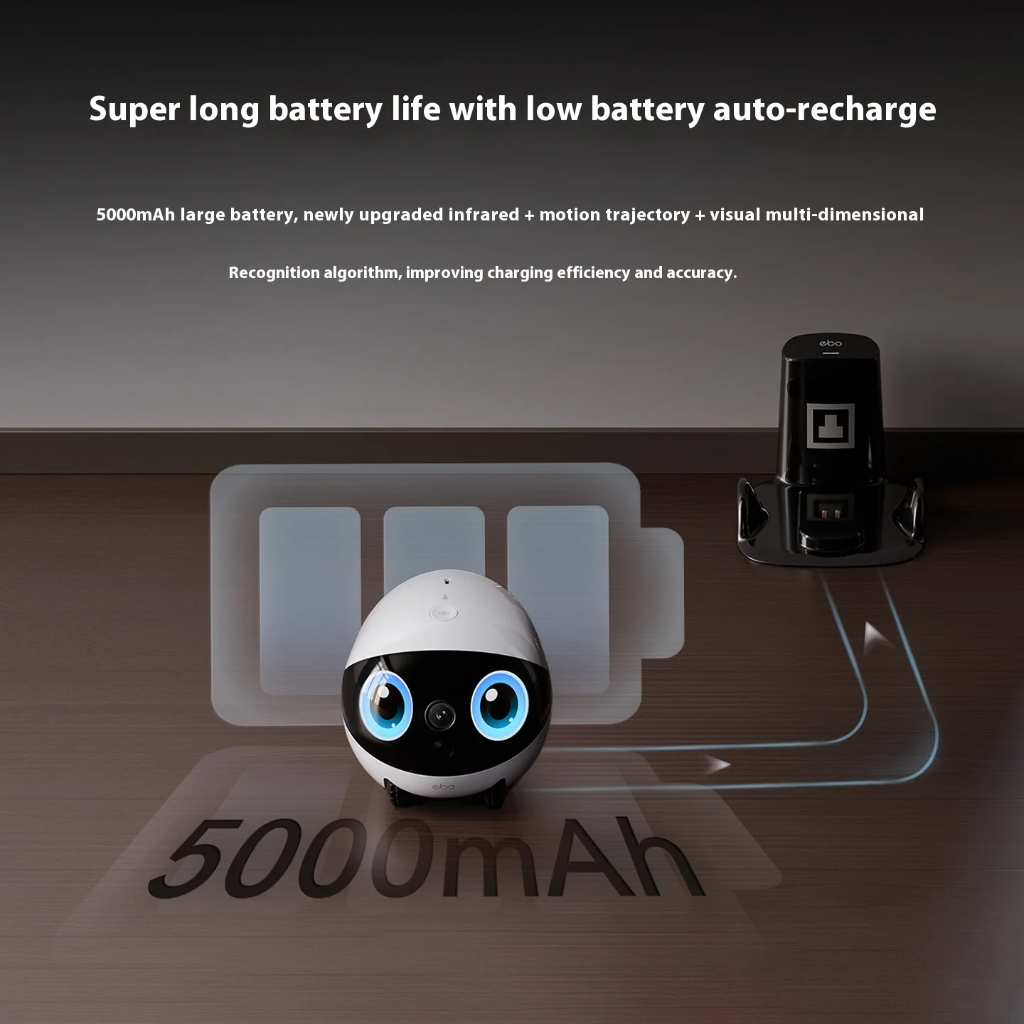 Enabot Air 2 Plus Intelligent AI Robot Wireless Camera Robot Remote Monitoring Pet Companion Robot Real Time Control Gifts