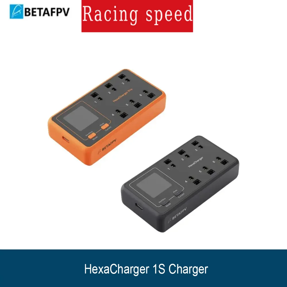 

BETAFPV HexaCharger 1S/Pro 6-Port Battery Charger 24W-78W, PD3.0 Type-C 3A Max per Port, BT2.0/PH2.0 for Tiny Whoop FPV Drone