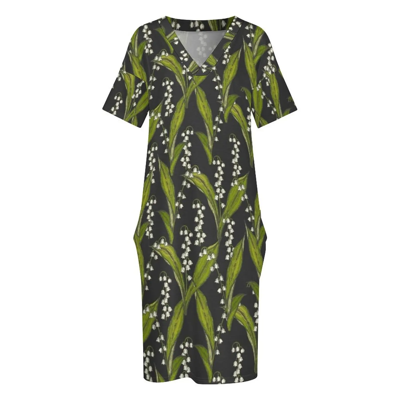 Lilies of the valley Loose Pocket Dress prom dress 2025 Evening dresses evening dress