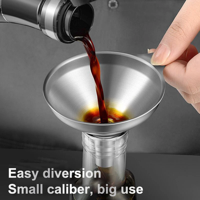 Food Grade Stainless Steel Funnels Set Metal Kitchen Filling