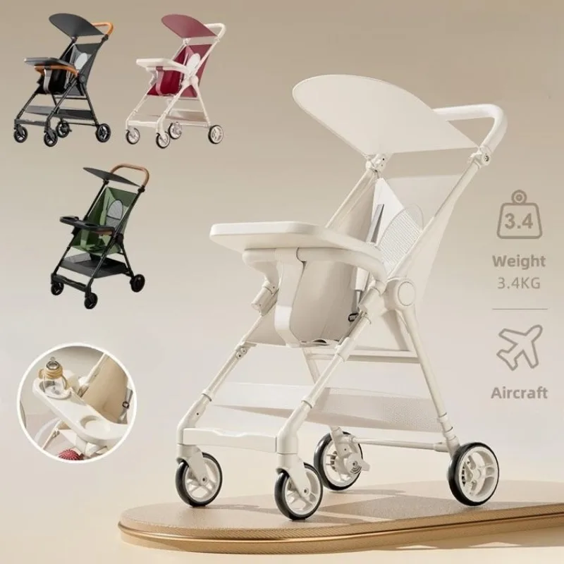 

Travel Lightweight Umbrella Stroller Easy to Fold & Carry Baby Convenience Stroller with Removable Food Tray Adjustable Canopy